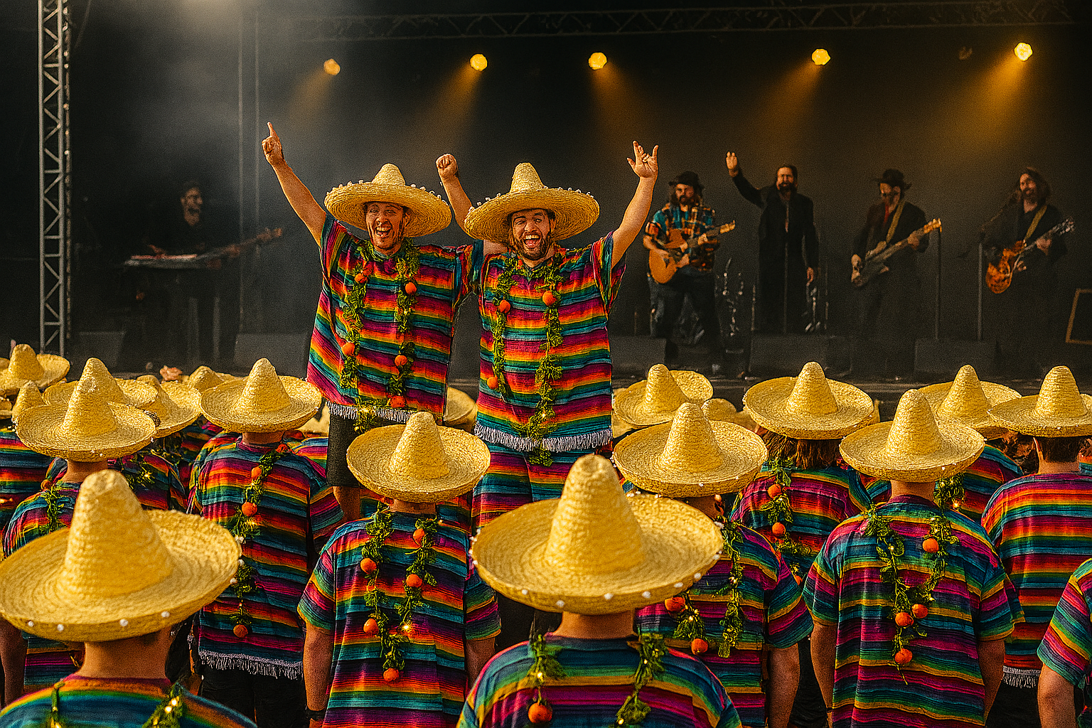 Membres du groupe dans leur atelier